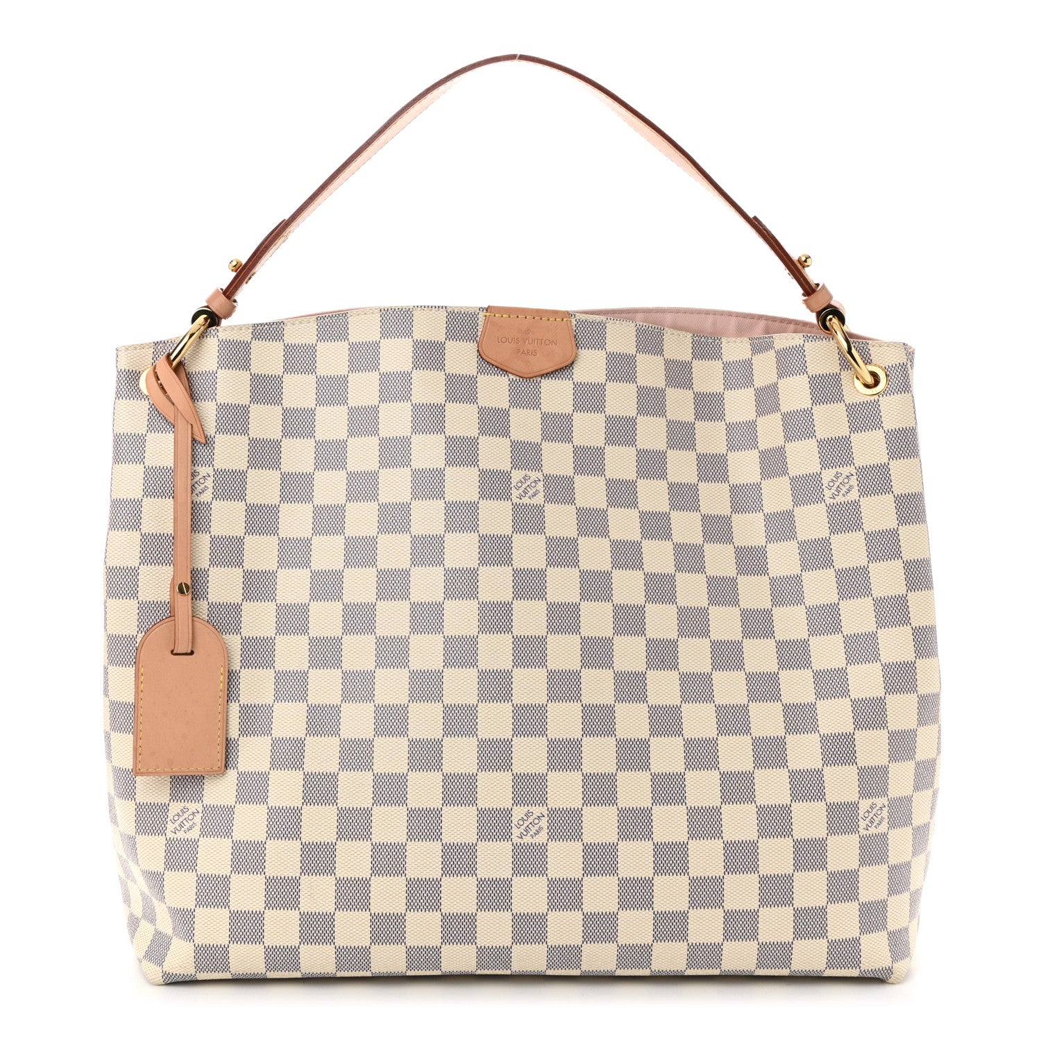 Louis Vuitton Damier Azur Graceful MM Rose Ballerine 1 of 10