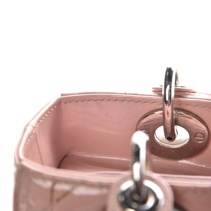 Christian Dior Patent Cannage Medium Lady Dior Rose Clair 17 of 25