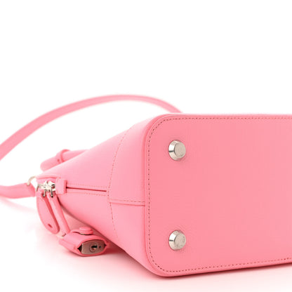 Balenciaga Signature Grained Calfskin Logo S Ville Top Handle Bag Rose Bubblegum Black 8 of 9