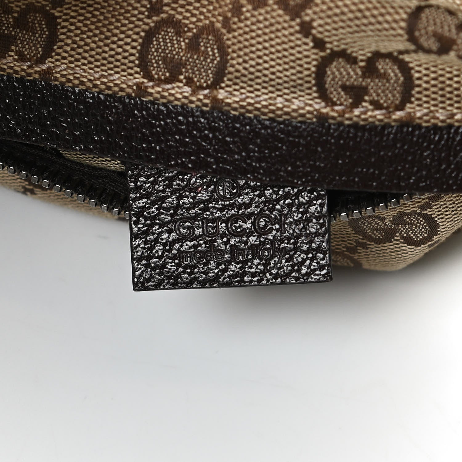 Gucci GG Monogram Web Double Pocket Belt Bag Dark Brown 6 of 11