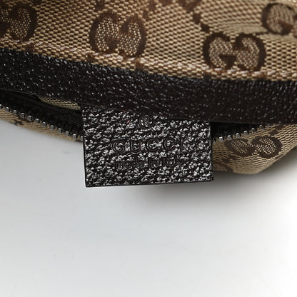 Gucci GG Monogram Web Double Pocket Belt Bag Dark Brown 6 of 11