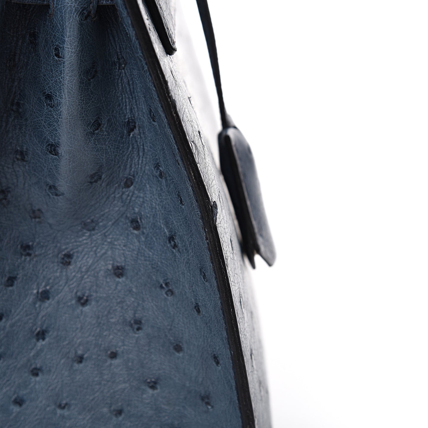 Ostrich Kelly Sellier 28 Bleu Roi