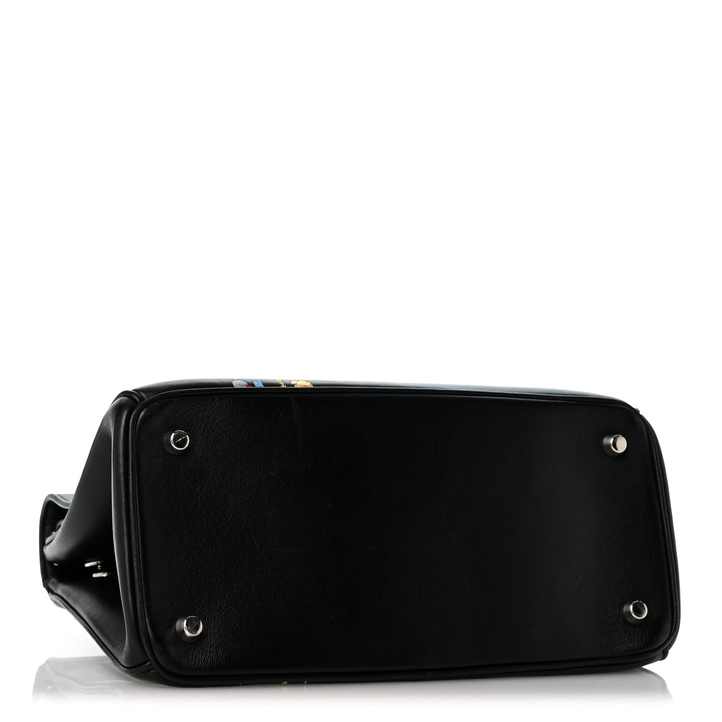 Smooth Calfskin Small Tri-Color Be Dior Flap Black Red Light Blue