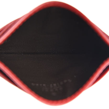Gucci Calfskin Matelasse GG Marmont Card Holder Hibiscus Red 4 of 6