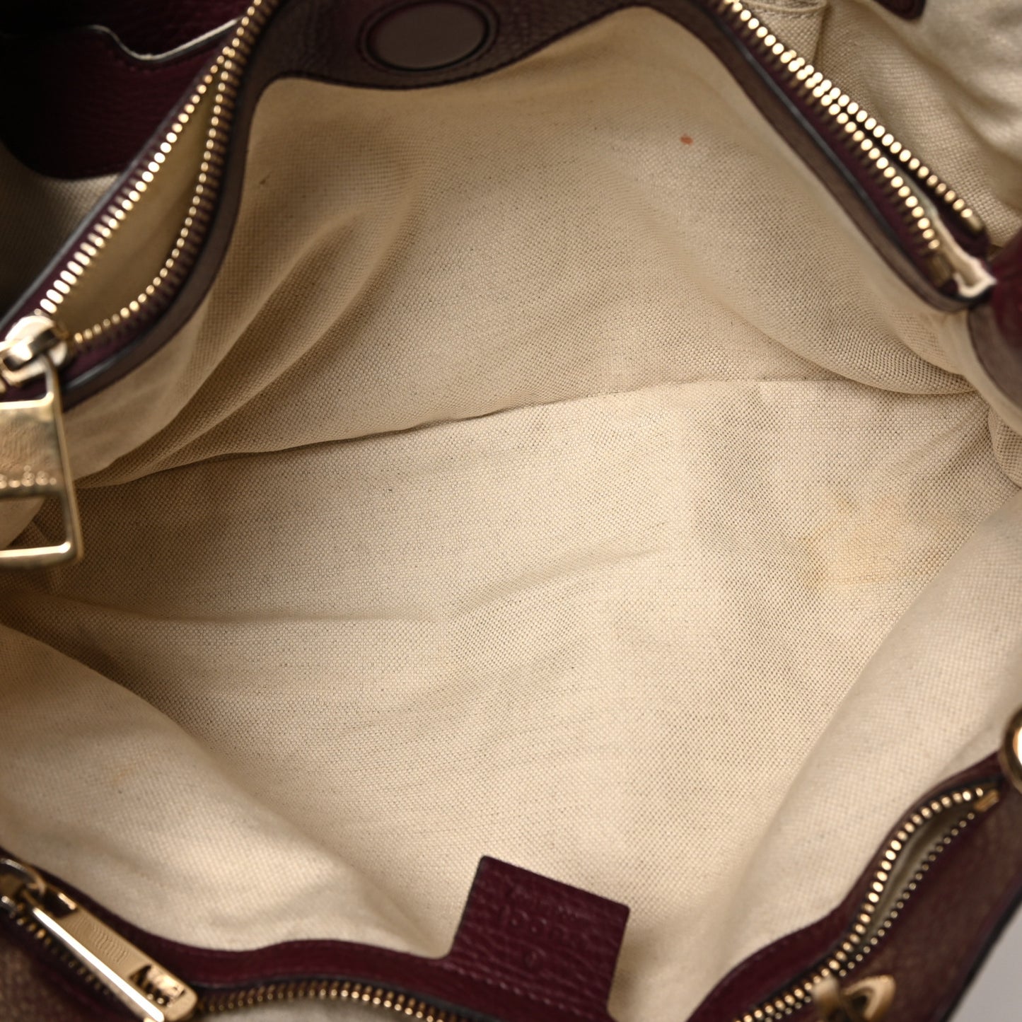 Pebbled Calfskin Medium Bamboo Shopper Tote Burgundy