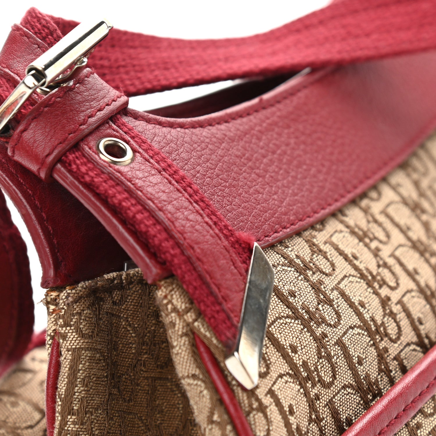 Christian Dior Monogram Tote Red 10 of 12