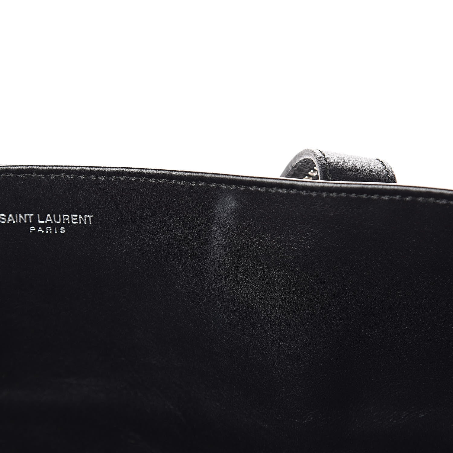 Saint Laurent Calfskin Suede Studded Reversible East West Shopping Tote Black 11 of 15