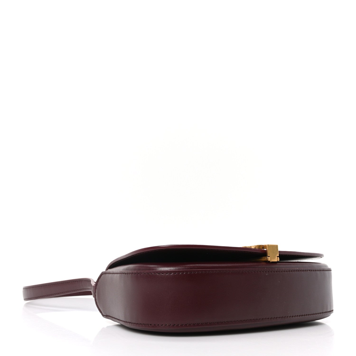 Saint Laurent Box Calfskin Mini Voltaire Shoulder Bag Rouge Cabernet 4 of 10