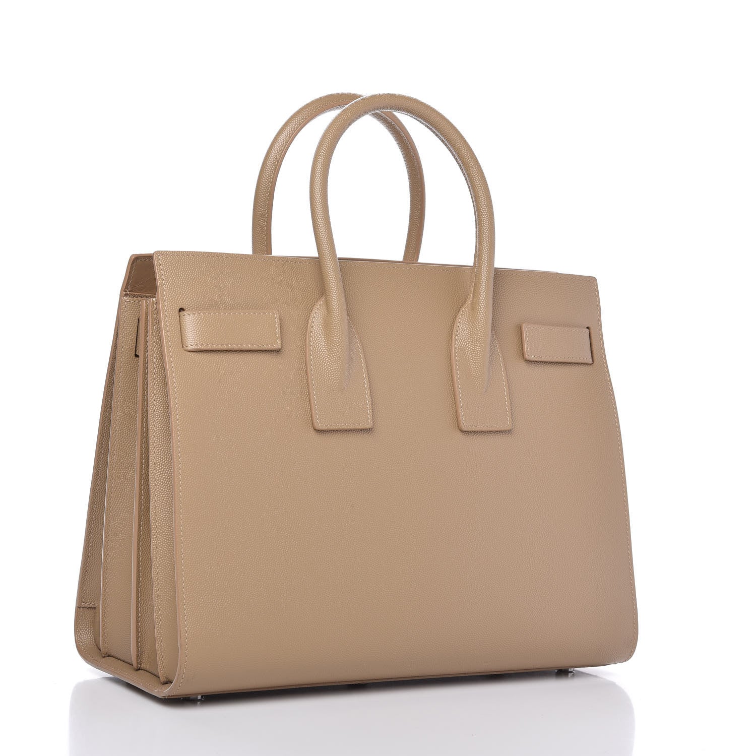 Saint Laurent Grained Calfskin Small Sac De Jour Dark Beige 3 of 9