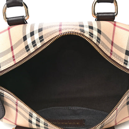 Burberry Haymarket Check Small Chester Bowling Bag Chocolate 4 of 4