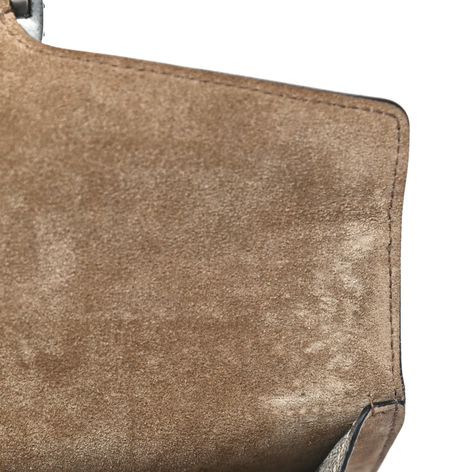 Gucci GG Supreme Monogram Suede Crystal Small Dionysus Shoulder Bag Beige Ebony Taupe 11 of 15