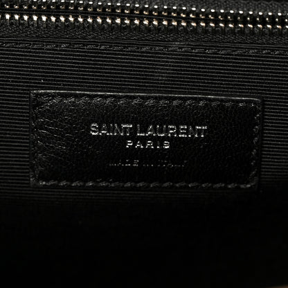 Saint Laurent Grain De Poudre Large Tri-Quilt Monogram Satchel Dark Beige 6 of 11