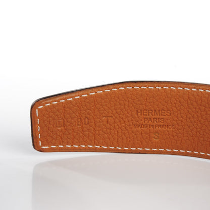 Hermes Box Togo 32mm Idem H Belt 80 Black Gold 6 of 8