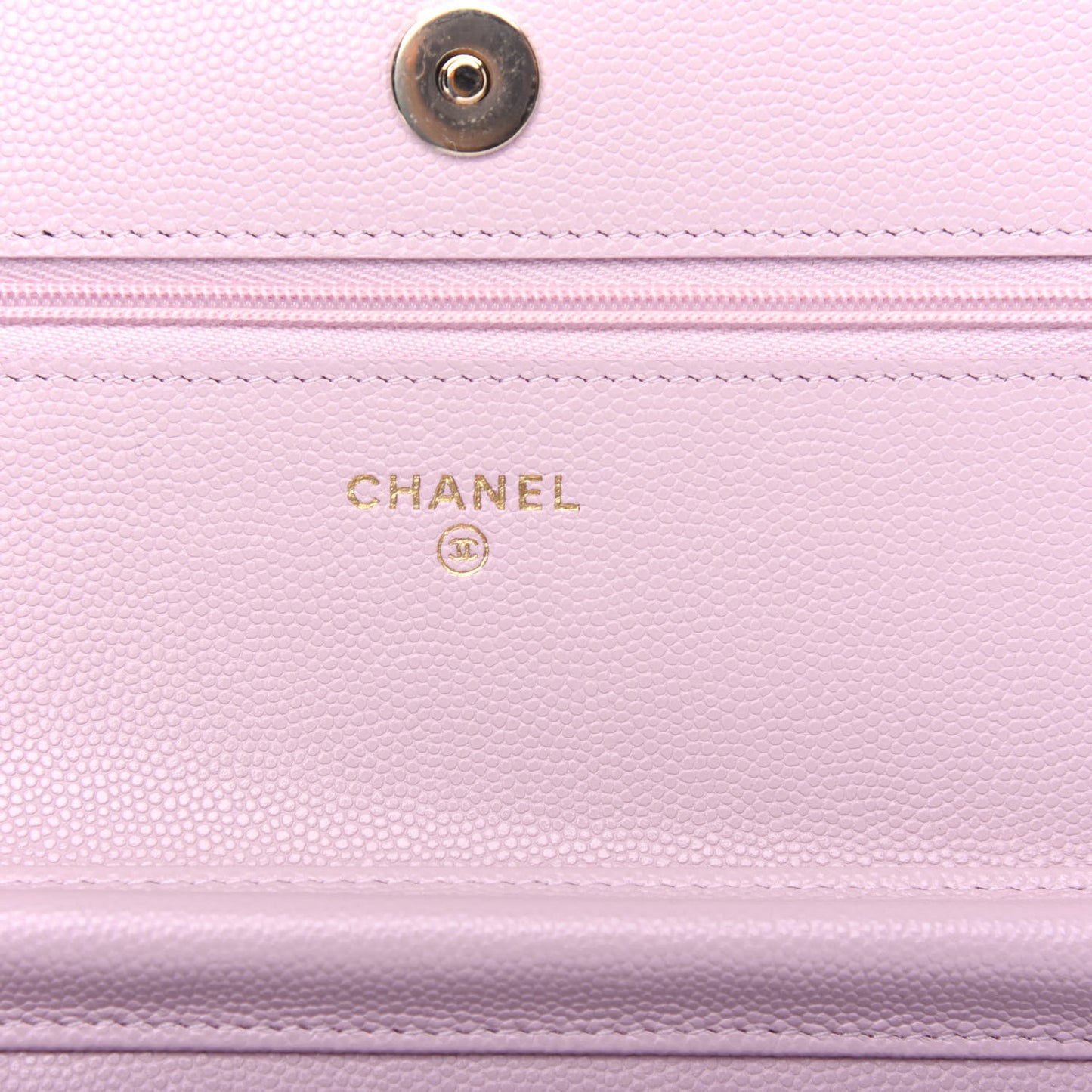 Caviar Quilted Wallet On Chain WOC Light Pink