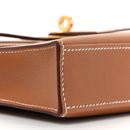 Hermes Madame Calfskin Kelly Elan Gold 9 of 10