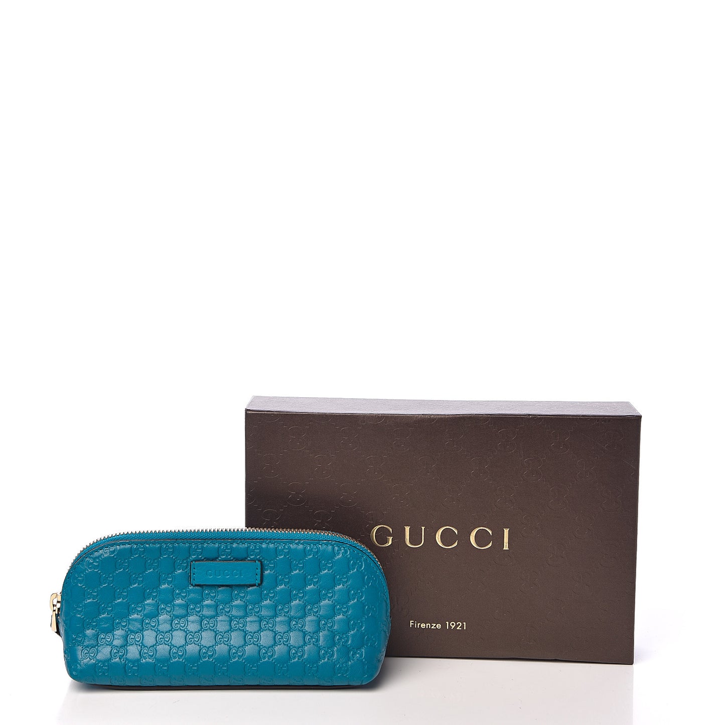 Soft Microguccissima Pouch Cosmetic Case Deep Cobalt