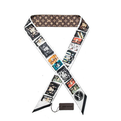 Louis Vuitton Silk Monogram Tribute To Petite Malle BB Bandeau Black 1 of 5