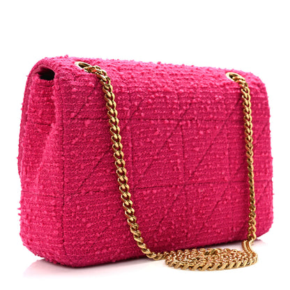 Saint Laurent Boucle Tweed Patchwork Monogram Medium Jamie Baguette Magenta 3 of 10