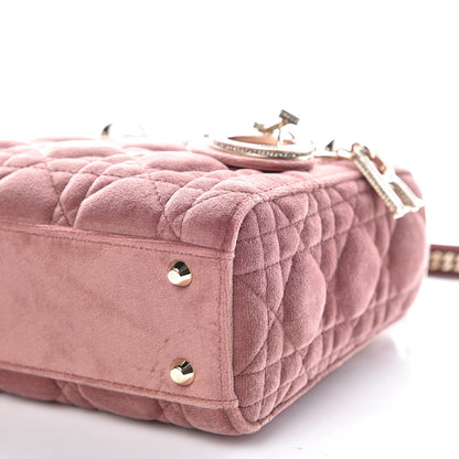 Christian Dior Velvet Mini Lady Dior Pink 6 of 10