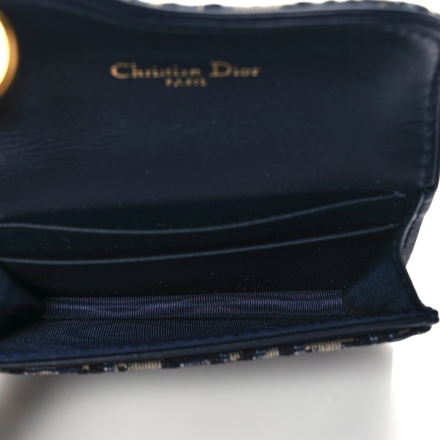 Oblique Saddle Card Holder Blue