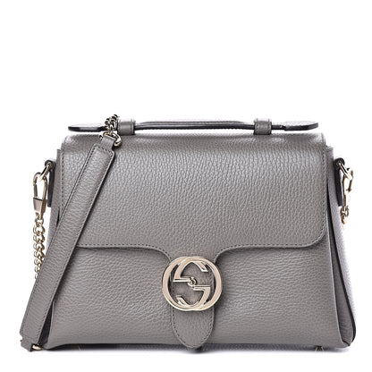 Gucci Dollar Calfskin Interlocking G Top Handle Shoulder Bag Loess 1 of 11