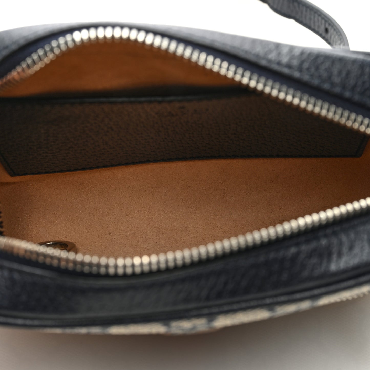 GG Supreme Monogram Textured Dollar Calfskin Web Mini Ophidia Shoulder Bag Beige Blue