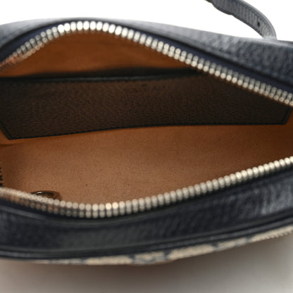 Gucci GG Supreme Monogram Textured Dollar Calfskin Web Mini Ophidia Shoulder Bag Beige Blue 5 of 8