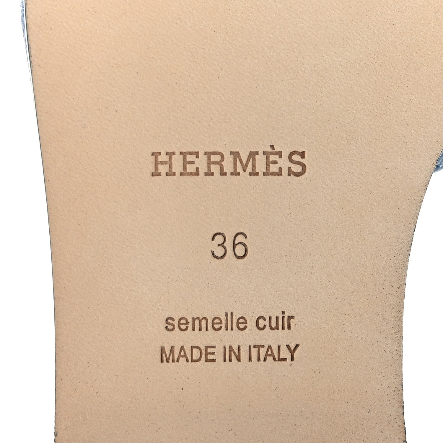 Hermes Epsom Oran Sandals 36 Bleu Bleuet 8 of 9