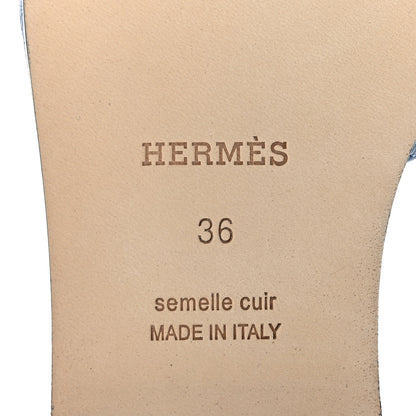 Hermes Epsom Oran Sandals 36 Bleu Bleuet 8 of 9