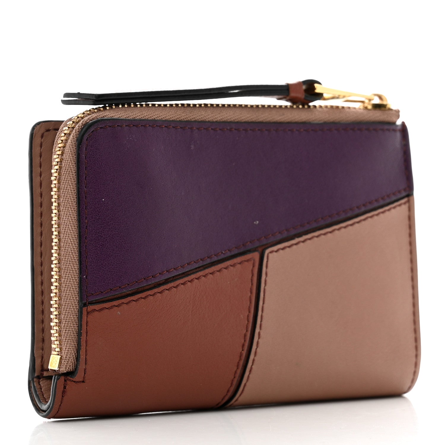 Loewe Calfskin Puzzle Zip Bi-Fold Wallet Dark Blush Dark Rust 3 of 7