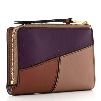 Loewe Calfskin Puzzle Zip Bi-Fold Wallet Dark Blush Dark Rust 3 of 7