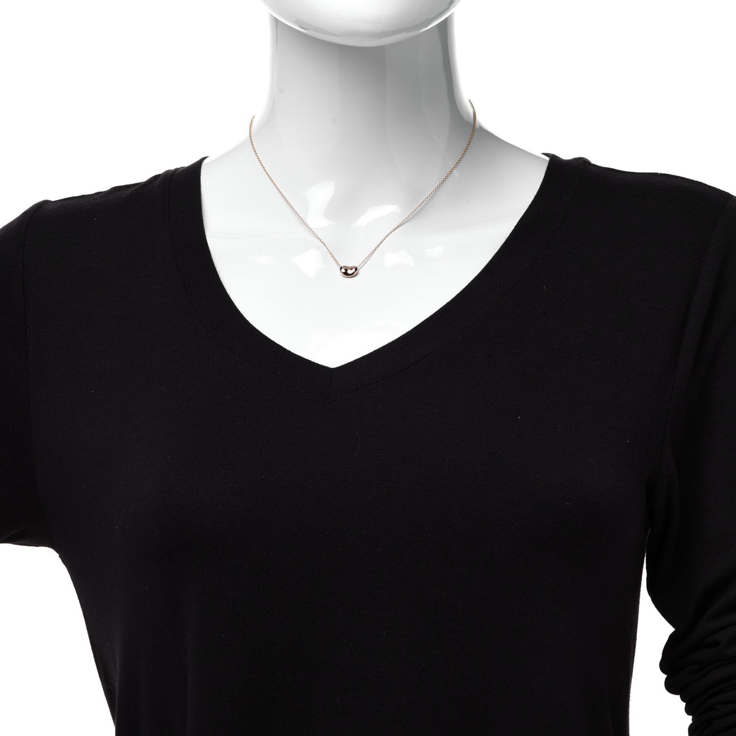 18K Rose Gold 9mm Elsa Peretti Bean Pendant Necklace