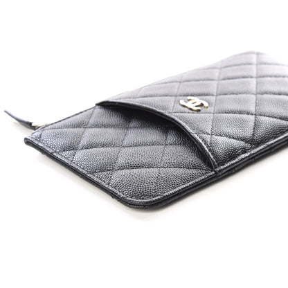Chanel Caviar Quilted Classic Flat Wallet Pouch Black 6 of 10