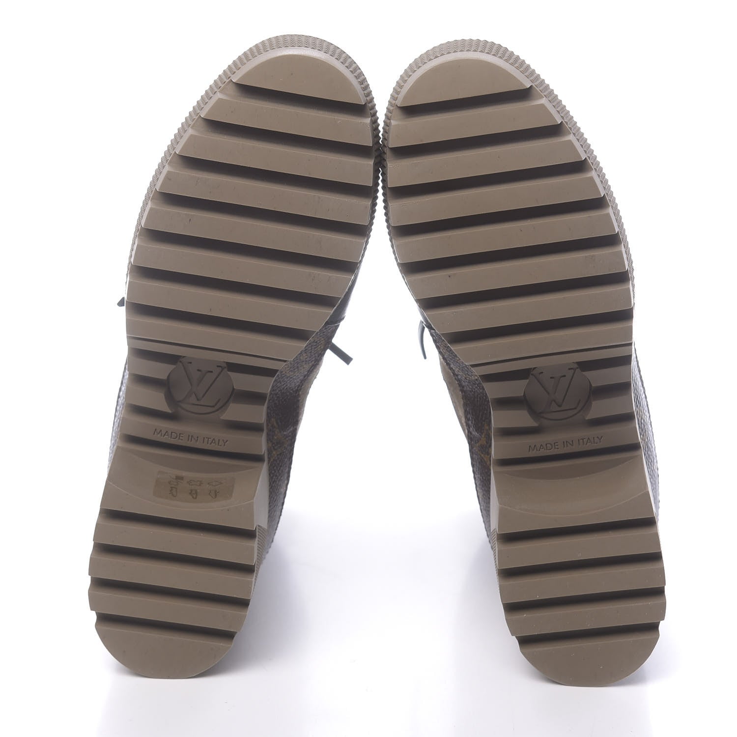 Louis Vuitton Suede Calfskin Monogram Laureate Platform Desert Boots 36 Taupe 5 of 9