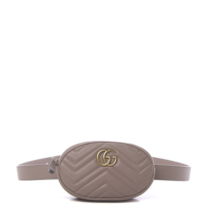 Gucci Calfskin Matelasse GG Marmont Belt Bag 95 38 Porcelain Rose 1 of 12