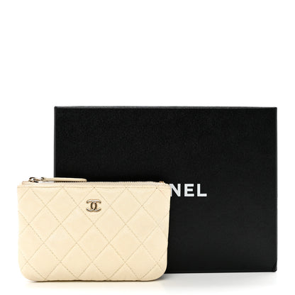 Chanel Caviar Quilted Small Cosmetic Case Light Beige 8 of 8