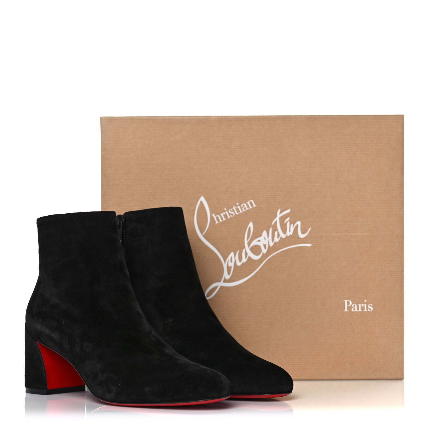 Christian Louboutin Veau Velours Turela 55 Ankle Boots 39 Black 10 of 10