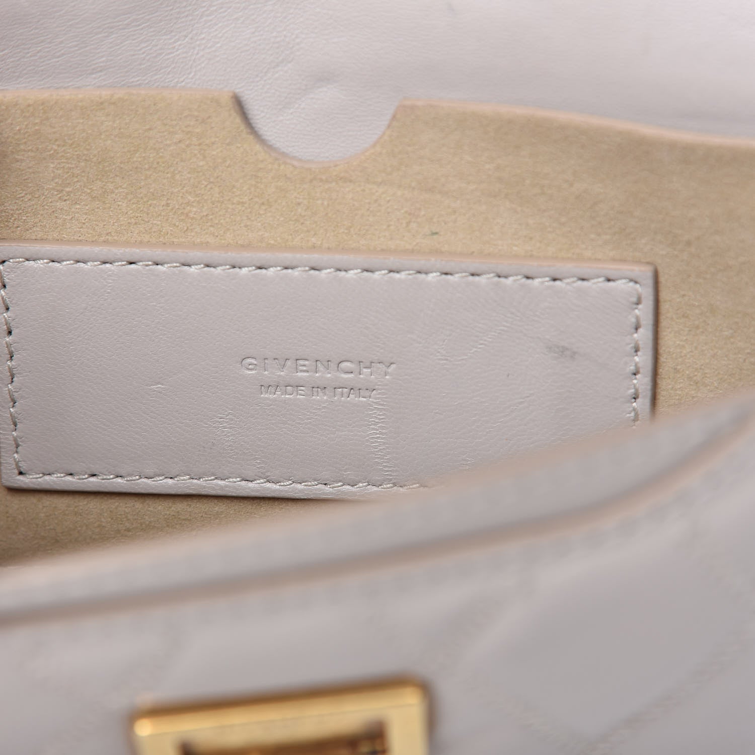 Givenchy Goatskin Quilted GV3 Mini Pocket Convertible Bag Natural 8 of 10