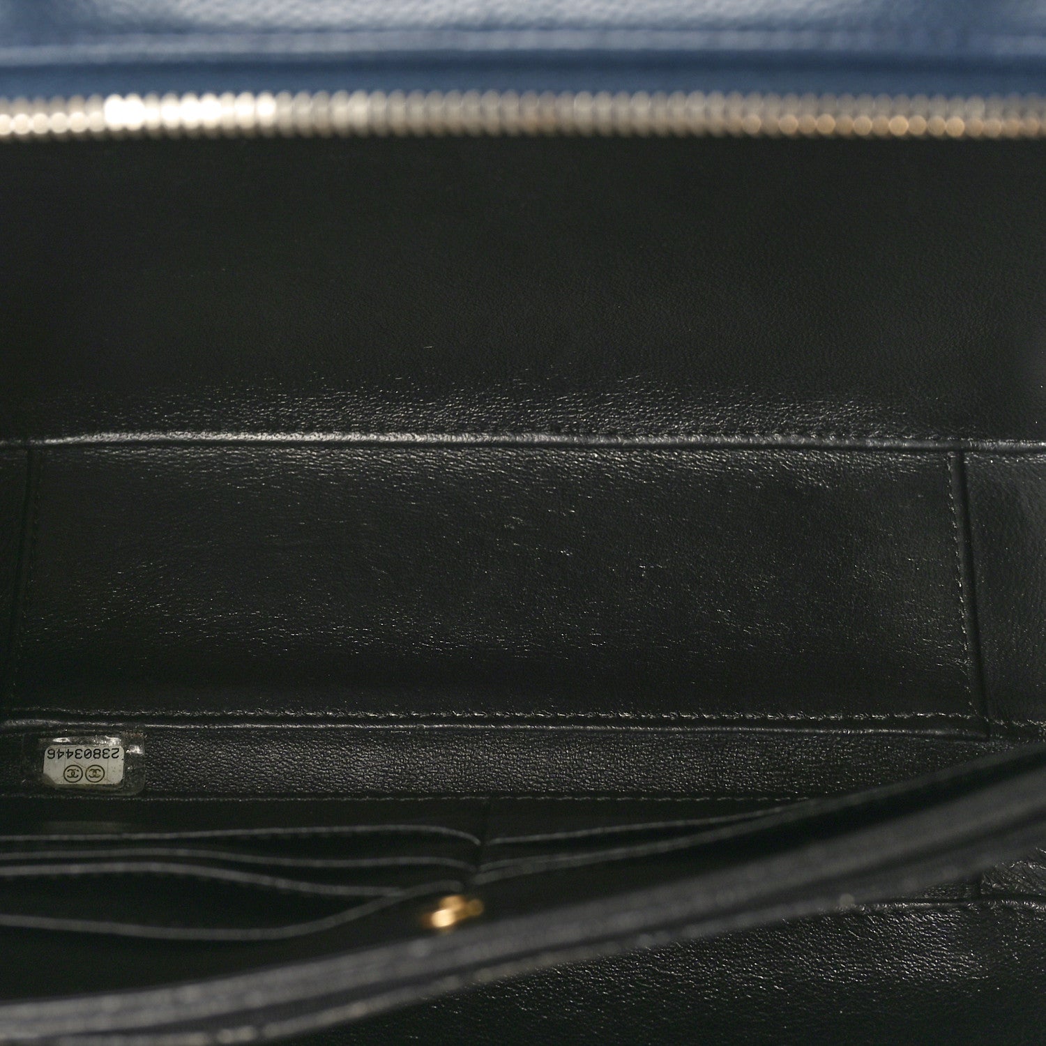 Chanel Caviar Quilted Large CC Filigree Vanity Case  Navy Black 5 of 10