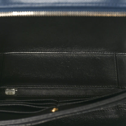 Chanel Caviar Quilted Large CC Filigree Vanity Case  Navy Black 5 of 10