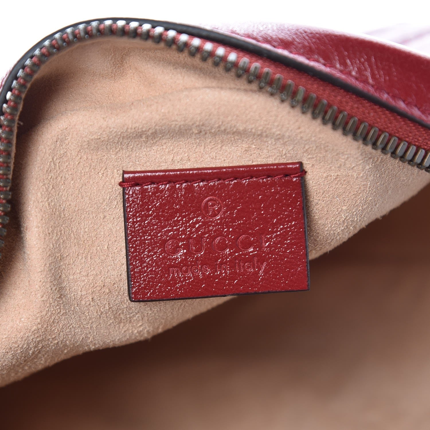Gucci Glazed Calfskin Matelasse Heart Mini GG Marmont Round Shoulder Bag Romantic Cerise 6 of 7