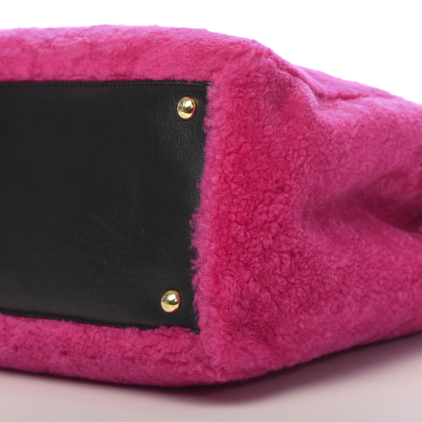 Shearling Nappa Regular 2Jours Shopper Tote Fuxia Black