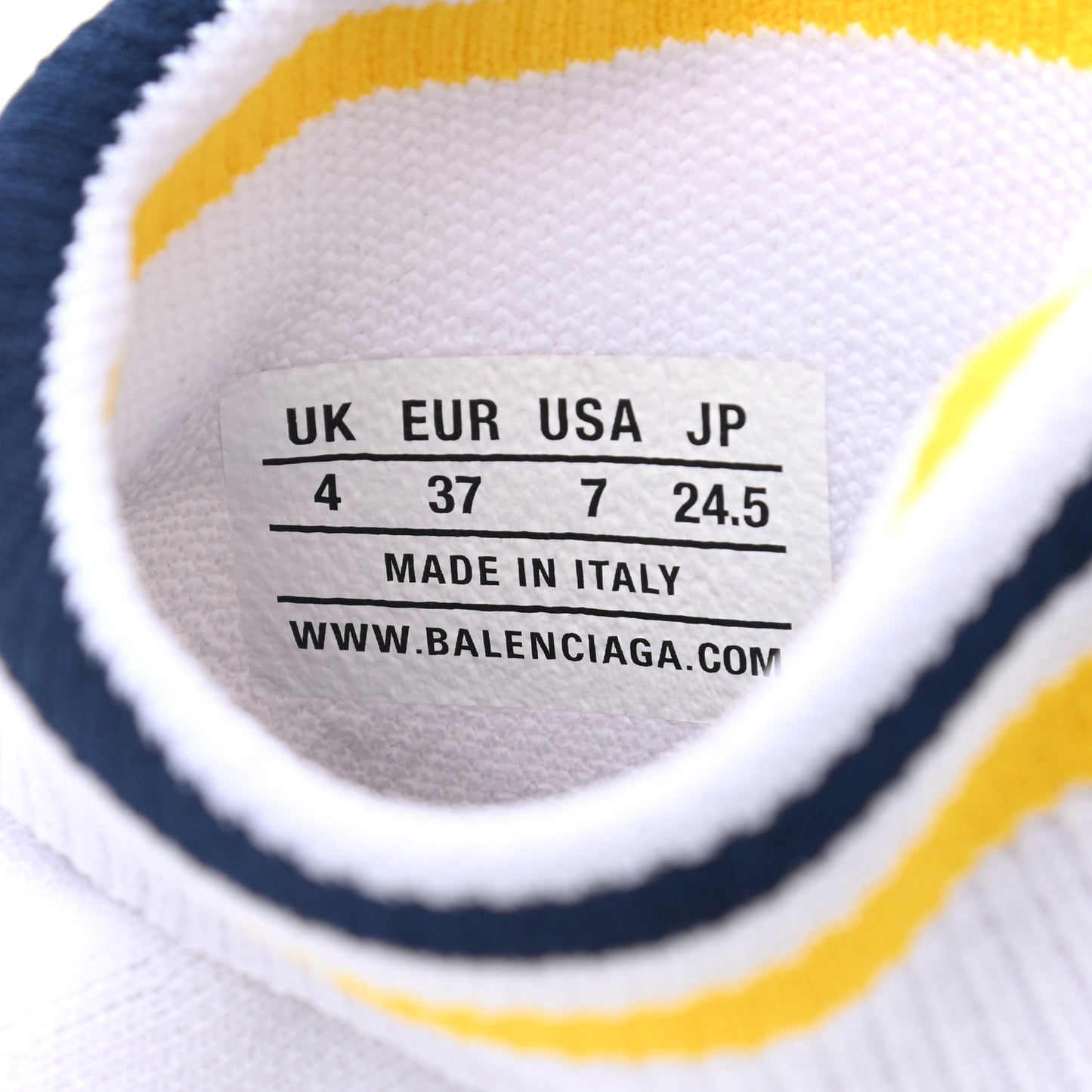 Technical 3D Recycled Knit Striped Womens Speed 2.0 Sneakers 37 White Multicolor
