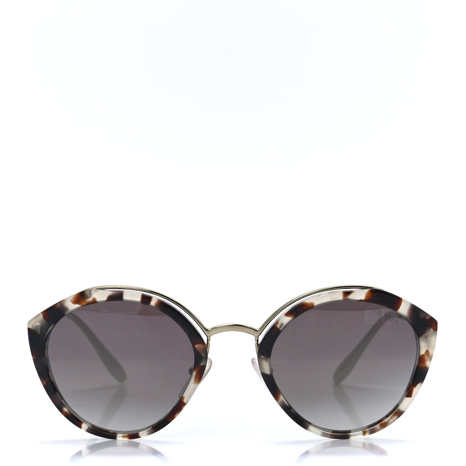 Prada Acetate Round Sunglasses SPR18U Tortoise 2 of 8