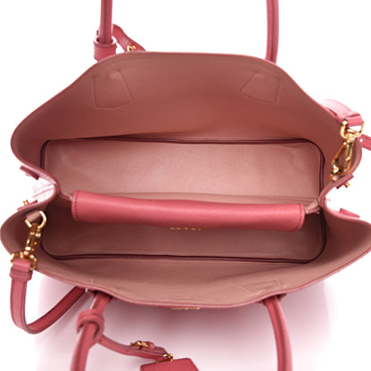 Prada Saffiano Cuir Medium Double Bag Tamaris Pesca 6 of 15