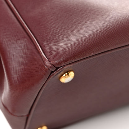 Prada Saffiano Vernice Medium Galleria Double Zip Cerise 25 of 25