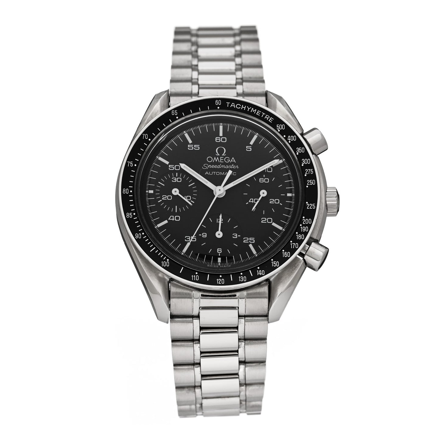 Stainless Steel 39mm Speedmaster Chronograph Automatic Watch Black 3510.50.00