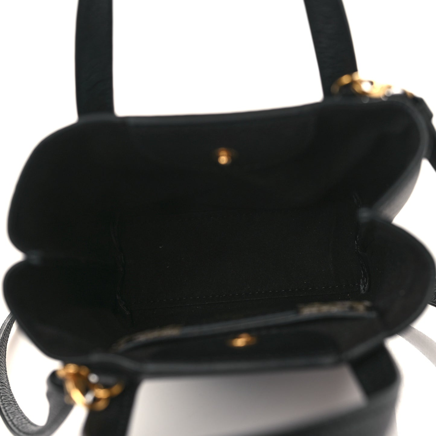 Tumbled Calfskin Gancini Mini Bag Black