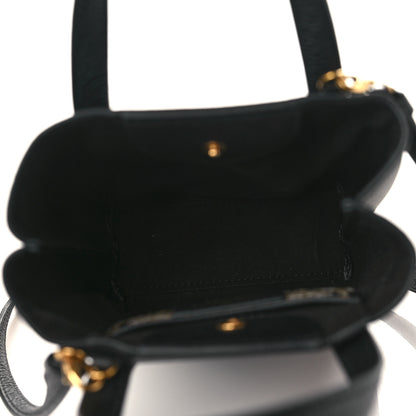 Salvatore Ferragamo Tumbled Calfskin Gancini Mini Bag Black 5 of 8