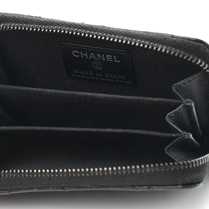 Chanel Calfskin Quilted Zip Coin Purse So Black 5 of 8